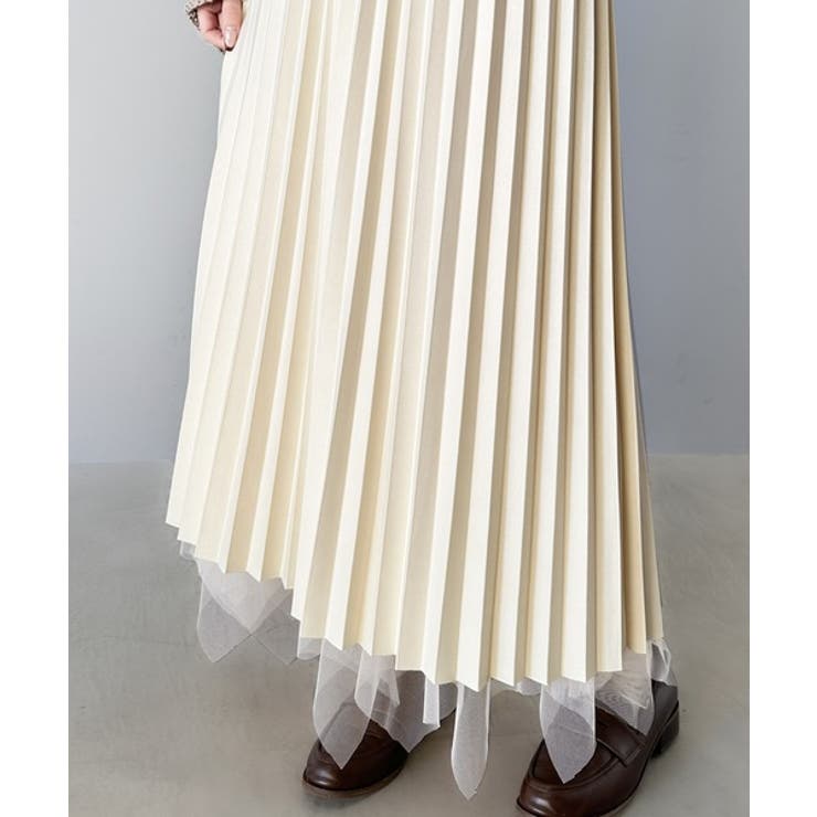 ふんわり大人フェミニン。パール使いリバーシブル２wayチュールスカート | Classical Elf  | 詳細画像24 