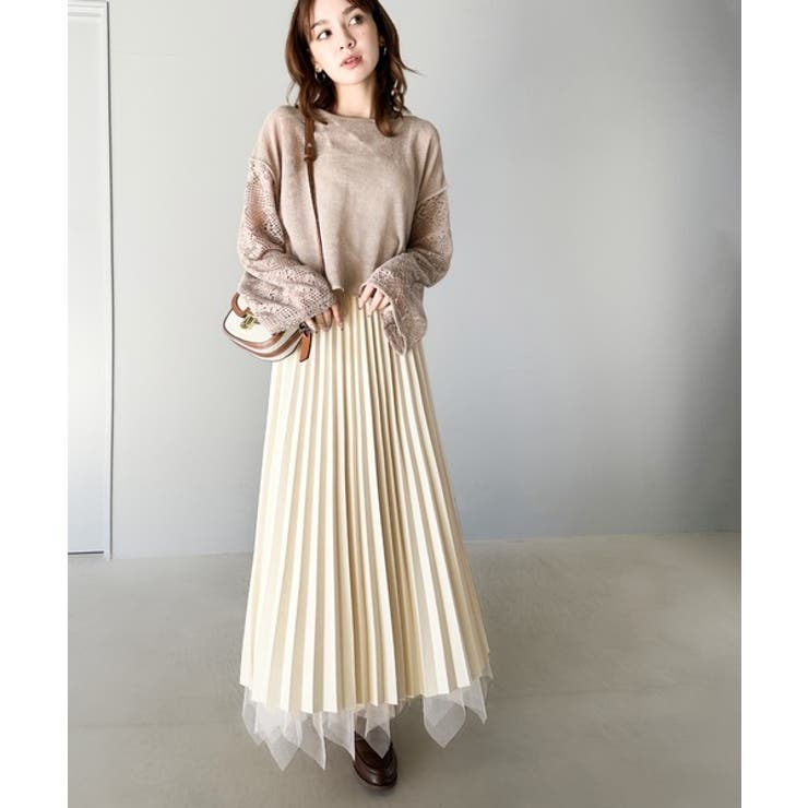 ふんわり大人フェミニン。パール使いリバーシブル２wayチュールスカート | Classical Elf  | 詳細画像5 