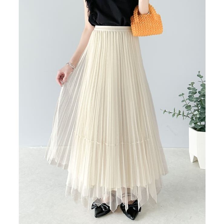 ふんわり大人フェミニン。パール使いリバーシブル２wayチュールスカート | Classical Elf  | 詳細画像6 