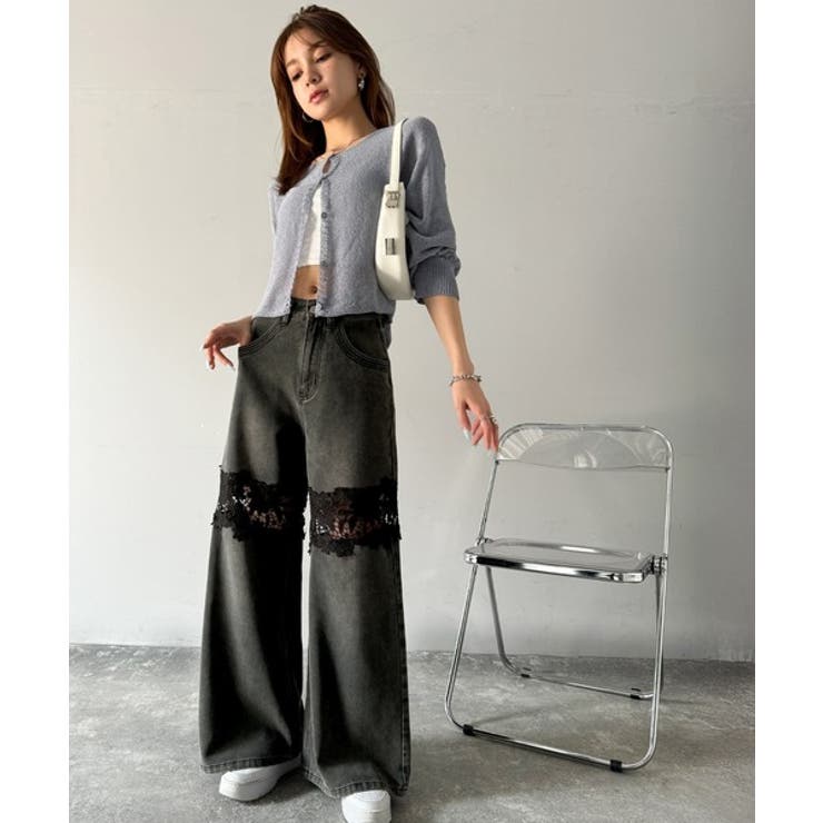 希少品◎ ドルチェ＆ガッバーナ デニムパンツ 花柄レース