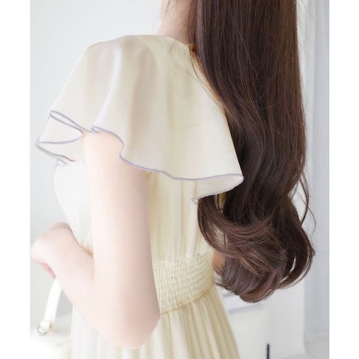 【mily bilet】今季上品に大活躍♪クロスデザイン楊柳使いフリル襟ワンピー… | Classical Elf  | 詳細画像33 