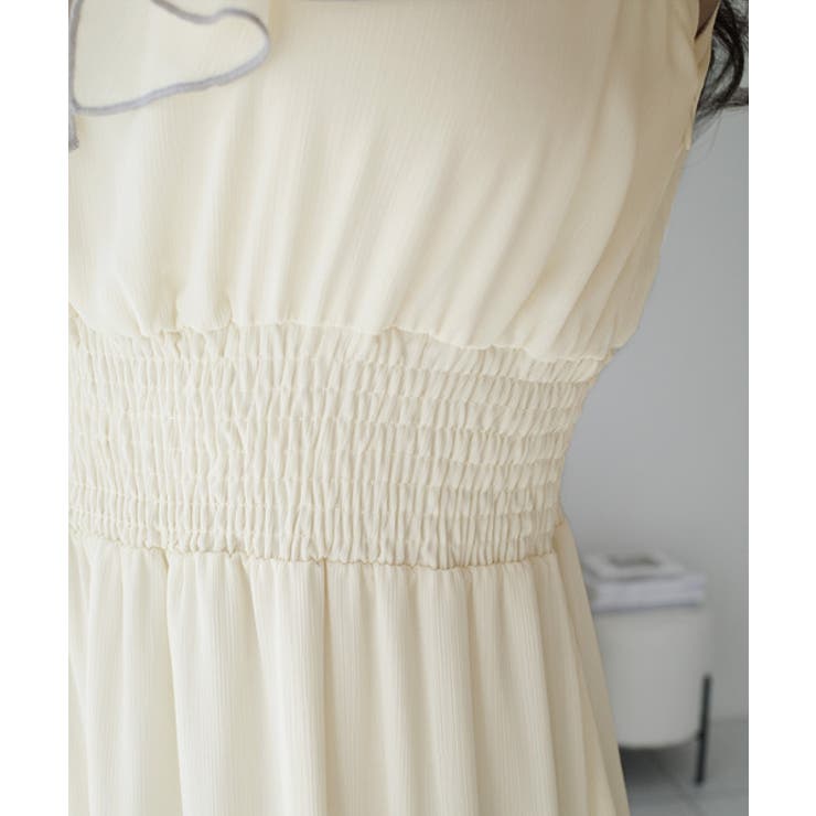 【mily bilet】今季上品に大活躍♪クロスデザイン楊柳使いフリル襟ワンピー… | Classical Elf  | 詳細画像35 