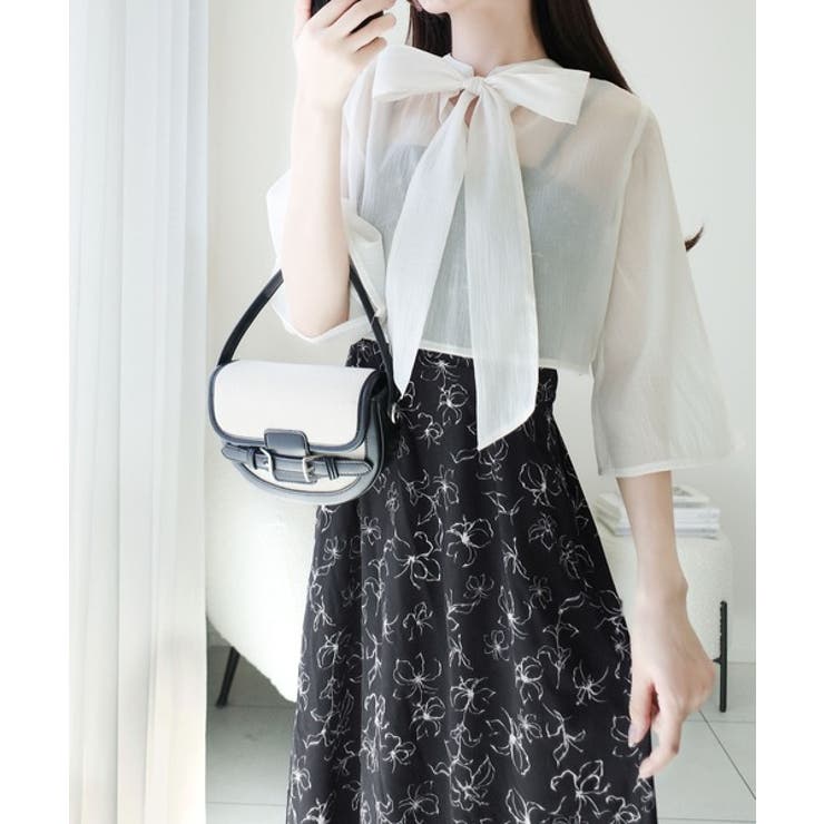 【mily bilet】透け感コーデ でつくる、映えガーリー。前後2WAY花柄シ… | Classical Elf  | 詳細画像13 