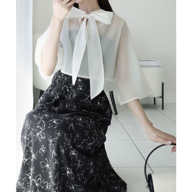 【mily bilet】透け感コーデ でつくる、映えガーリー。前後2WAY花柄シ… | Classical Elf  | 詳細画像15 