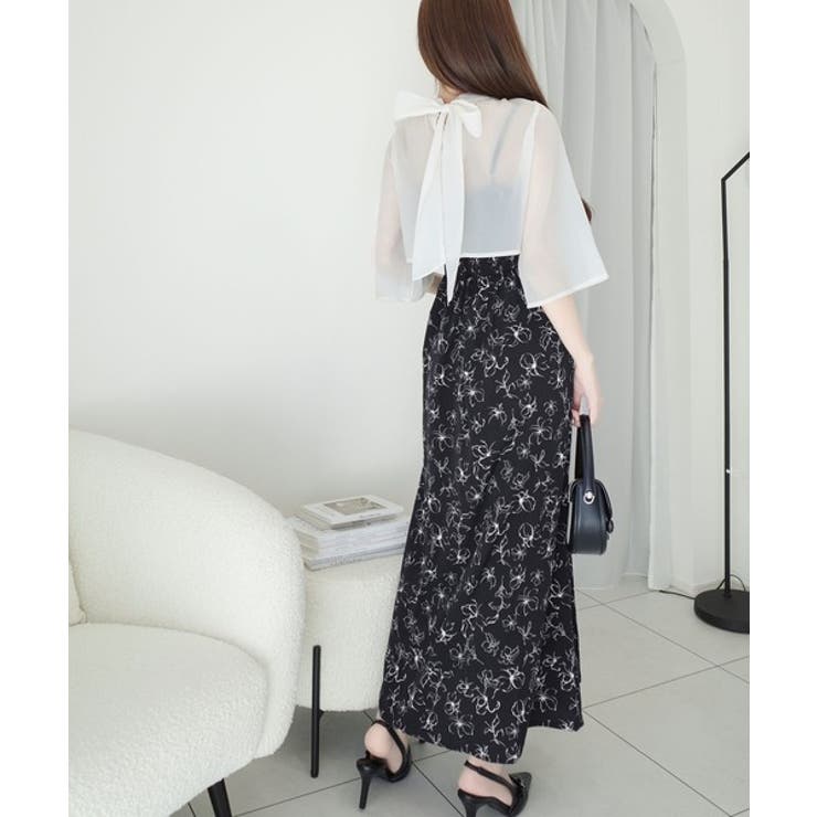 【mily bilet】透け感コーデ でつくる、映えガーリー。前後2WAY花柄シ… | Classical Elf  | 詳細画像17 