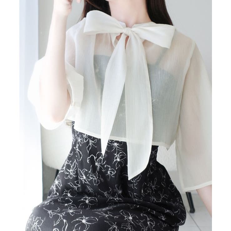 【mily bilet】透け感コーデ でつくる、映えガーリー。前後2WAY花柄シ… | Classical Elf  | 詳細画像18 