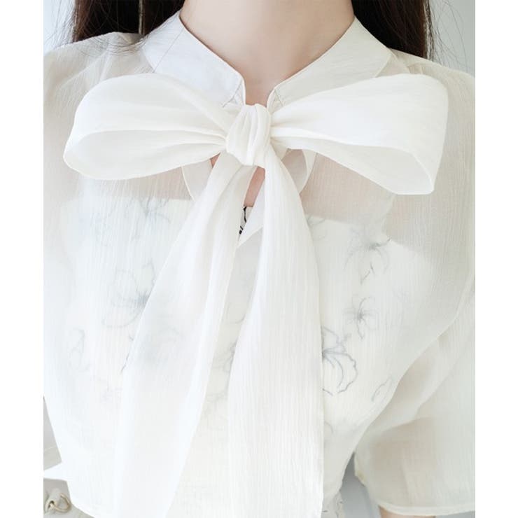 【mily bilet】透け感コーデ でつくる、映えガーリー。前後2WAY花柄シ… | Classical Elf  | 詳細画像22 