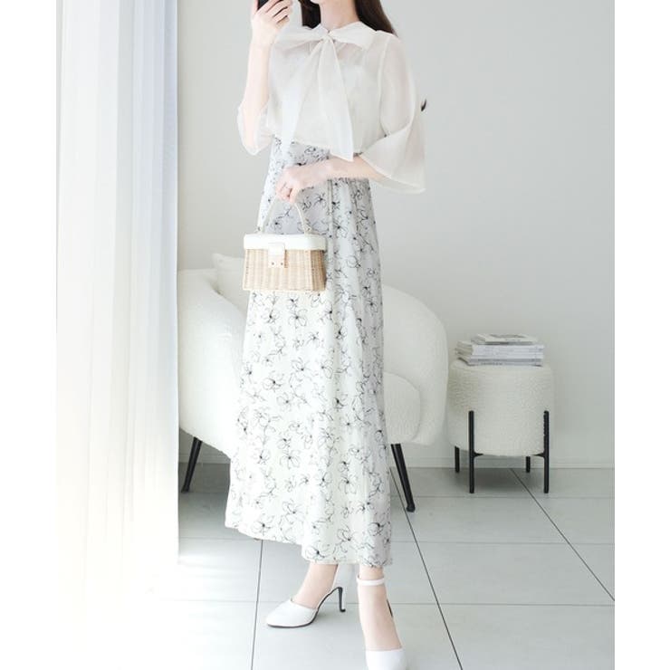 【mily bilet】透け感コーデ でつくる、映えガーリー。前後2WAY花柄シ… | Classical Elf  | 詳細画像4 