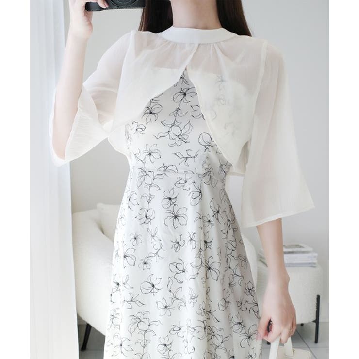 【mily bilet】透け感コーデ でつくる、映えガーリー。前後2WAY花柄シ… | Classical Elf  | 詳細画像5 