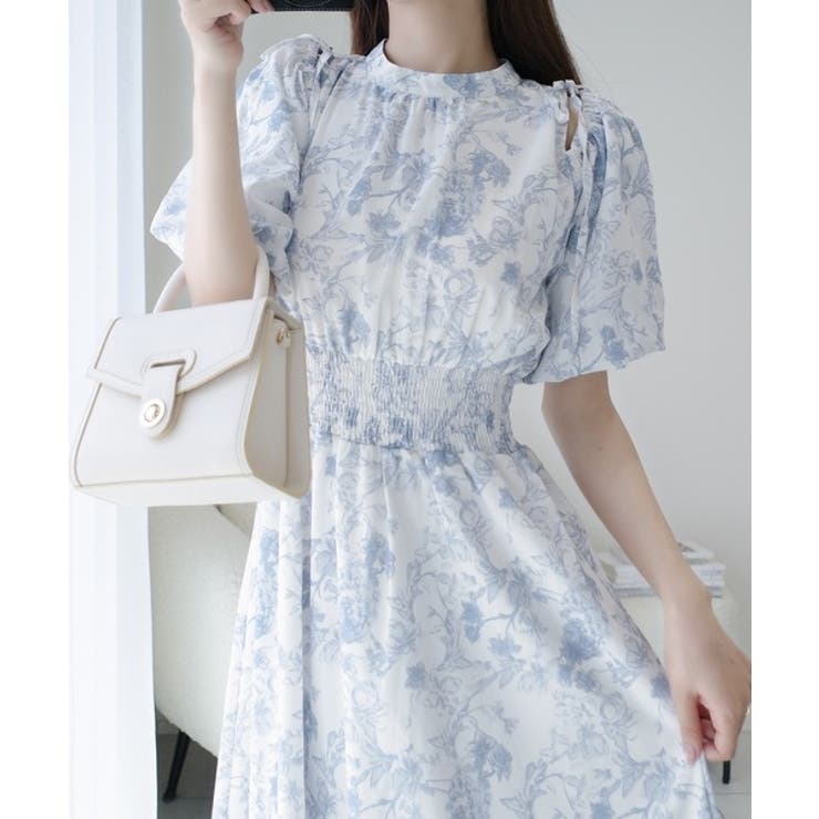 希少✨未使用級✨ロワン×三越伊勢丹 ブラウスワンピース 花柄 リボン Mサイズ 希少✨未使用級✨ロワン×三越伊勢丹 ブラウスワンピース 花柄 リボン M