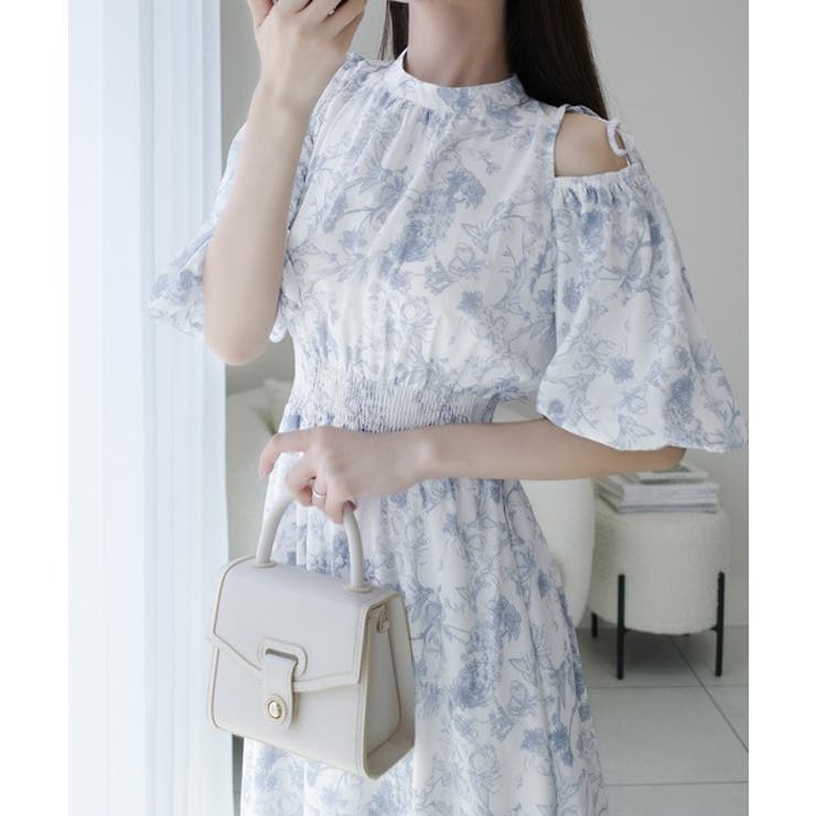 【mily bilet】爽やかで優雅な大人フェミニン。肩開きリボン２WAY花柄バ… | Classical Elf  | 詳細画像8 