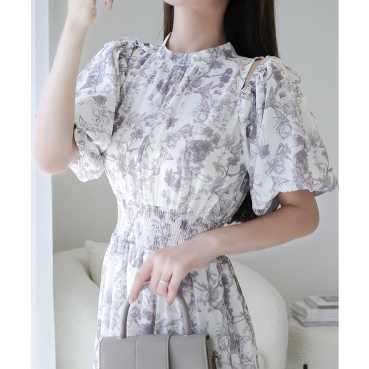 【mily bilet】爽やかで優雅な大人フェミニン。肩開きリボン２WAY花柄バ… | Classical Elf  | 詳細画像11 