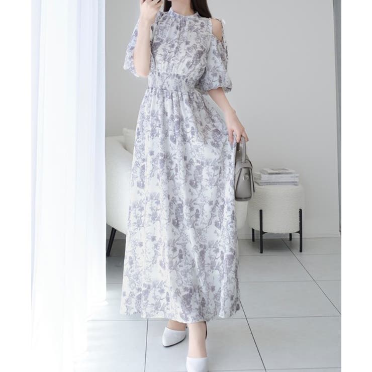 【mily bilet】爽やかで優雅な大人フェミニン。肩開きリボン２WAY花柄バ… | Classical Elf  | 詳細画像12 