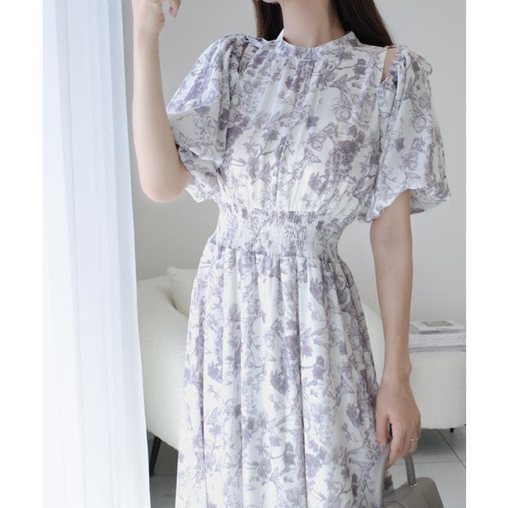 【mily bilet】爽やかで優雅な大人フェミニン。肩開きリボン２WAY花柄バ… | Classical Elf  | 詳細画像15 