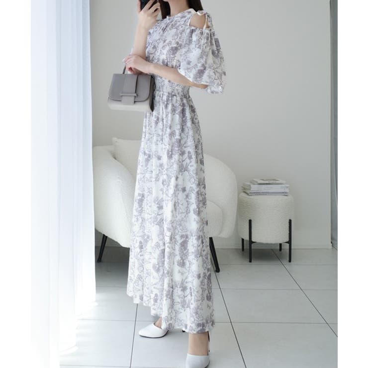 【mily bilet】爽やかで優雅な大人フェミニン。肩開きリボン２WAY花柄バ… | Classical Elf  | 詳細画像18 