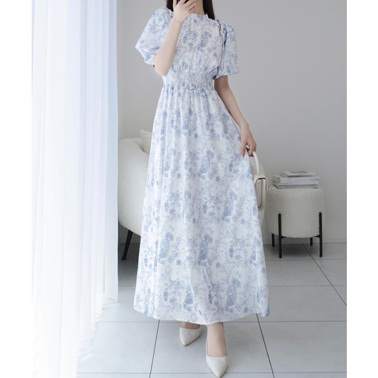 【mily bilet】爽やかで優雅な大人フェミニン。肩開きリボン２WAY花柄バ… | Classical Elf  | 詳細画像2 