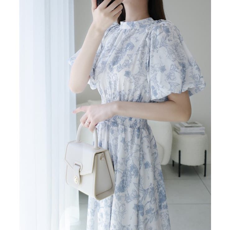 【mily bilet】爽やかで優雅な大人フェミニン。肩開きリボン２WAY花柄バ… | Classical Elf  | 詳細画像3 