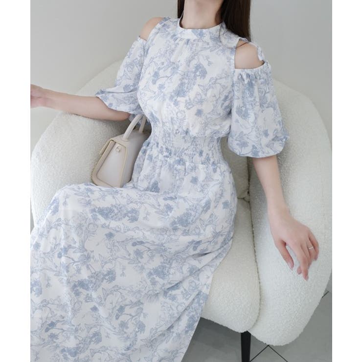 【mily bilet】爽やかで優雅な大人フェミニン。肩開きリボン２WAY花柄バ… | Classical Elf  | 詳細画像6 