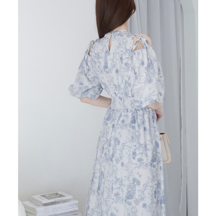 【mily bilet】爽やかで優雅な大人フェミニン。肩開きリボン２WAY花柄バ… | Classical Elf  | 詳細画像7 