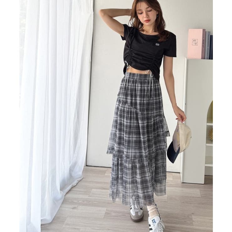 【mily bilet】大人可愛いエアリーな存在感。アシンメトリーフリルチェック… | Classical Elf  | 詳細画像18 