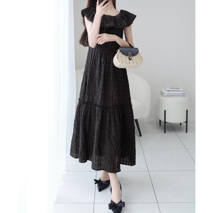 【mily bilet】甘さと気品を一枚に。ビッグオーガンジーケープ付きオフショ… | Classical Elf  | 詳細画像10 