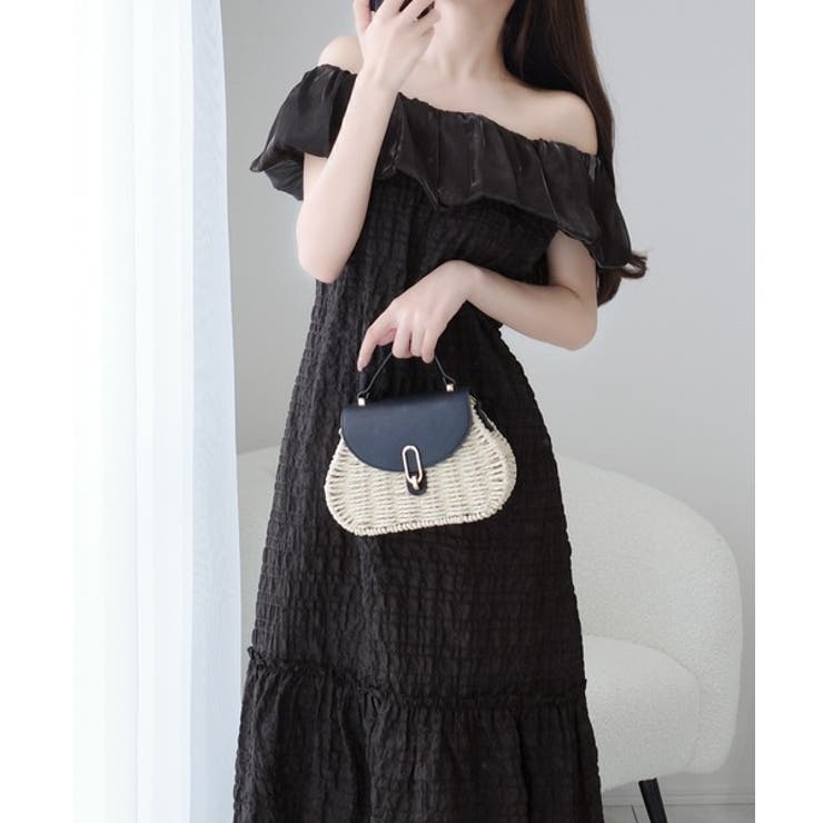 【mily bilet】甘さと気品を一枚に。ビッグオーガンジーケープ付きオフショ… | Classical Elf  | 詳細画像15 