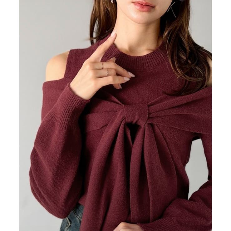 バーガンディー | 【mily bilet】カジュアルにもエレガントにも着こなせる万能アイテム。リボ… | Classical Elf 