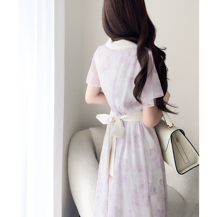 【mily bilet】夏を涼む相棒ワンピ♪水彩フラワーが上品。シアーフローラル… | Classical Elf  | 詳細画像12 