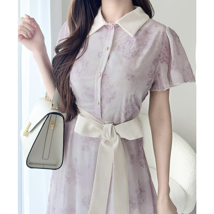 【mily bilet】夏を涼む相棒ワンピ♪水彩フラワーが上品。シアーフローラル… | Classical Elf  | 詳細画像13 
