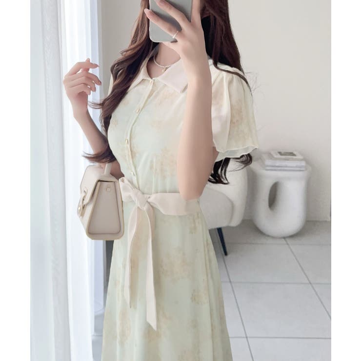 【mily bilet】夏を涼む相棒ワンピ♪水彩フラワーが上品。シアーフローラル… | Classical Elf  | 詳細画像16 