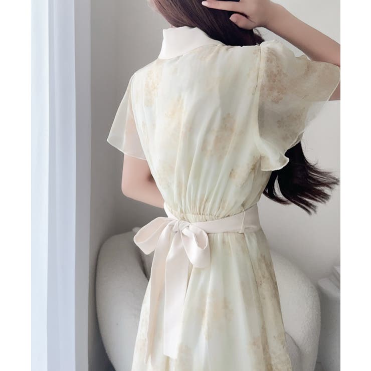 【mily bilet】夏を涼む相棒ワンピ♪水彩フラワーが上品。シアーフローラル… | Classical Elf  | 詳細画像17 