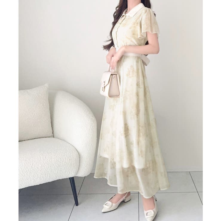 【mily bilet】夏を涼む相棒ワンピ♪水彩フラワーが上品。シアーフローラル… | Classical Elf  | 詳細画像18 