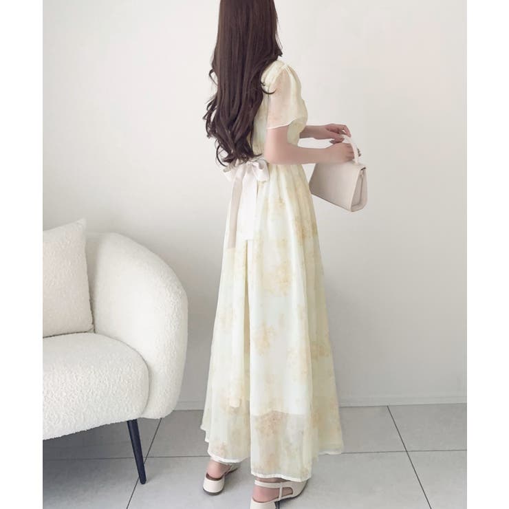 【mily bilet】夏を涼む相棒ワンピ♪水彩フラワーが上品。シアーフローラル… | Classical Elf  | 詳細画像20 