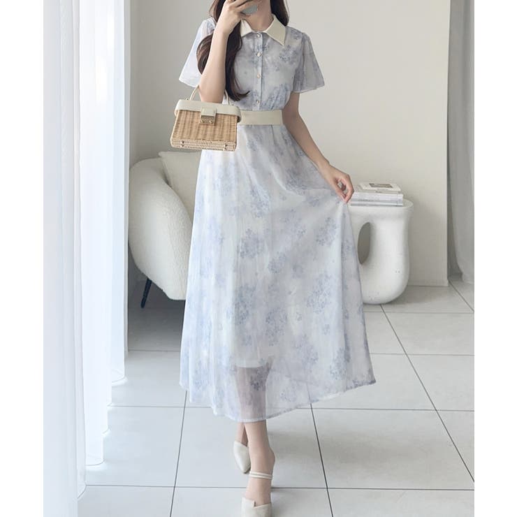 【mily bilet】夏を涼む相棒ワンピ♪水彩フラワーが上品。シアーフローラル… | Classical Elf  | 詳細画像1 