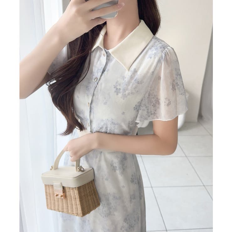 【mily bilet】夏を涼む相棒ワンピ♪水彩フラワーが上品。シアーフローラル… | Classical Elf  | 詳細画像2 