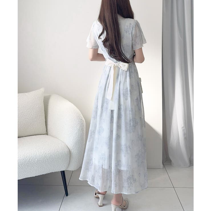 【mily bilet】夏を涼む相棒ワンピ♪水彩フラワーが上品。シアーフローラル… | Classical Elf  | 詳細画像6 