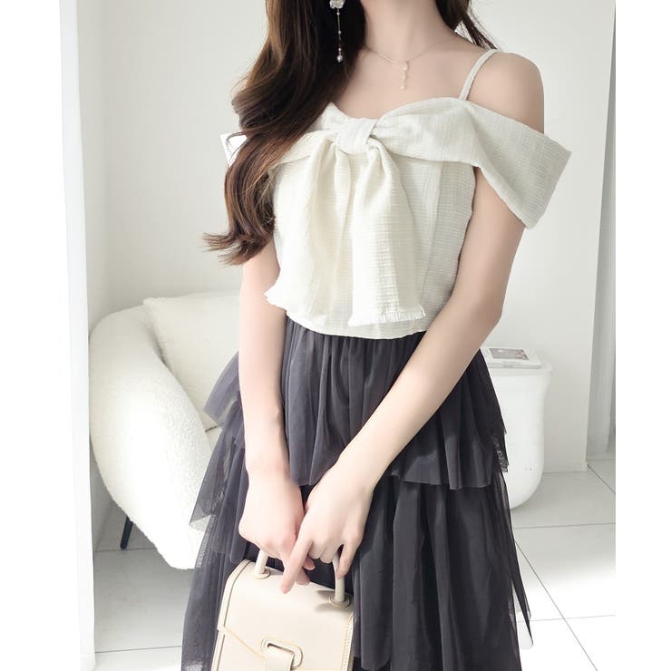 【mily bilet】一枚に大人可愛いを凝縮。リボンデザイントップス×チュール… | Classical Elf  | 詳細画像8 