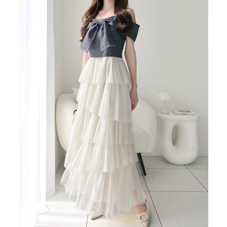 【mily bilet】一枚に大人可愛いを凝縮。リボンデザイントップス×チュール… | Classical Elf  | 詳細画像13 