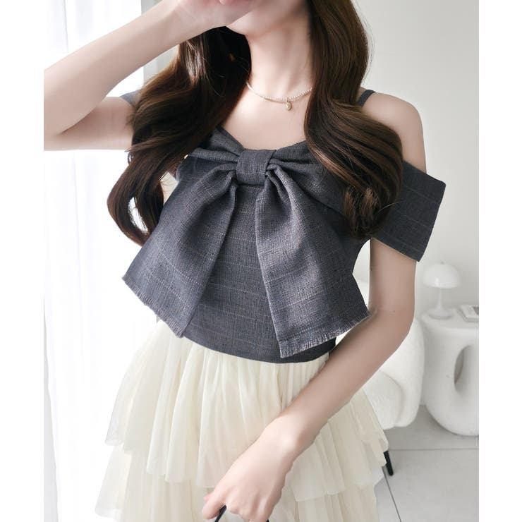 【mily bilet】一枚に大人可愛いを凝縮。リボンデザイントップス×チュール… | Classical Elf  | 詳細画像15 