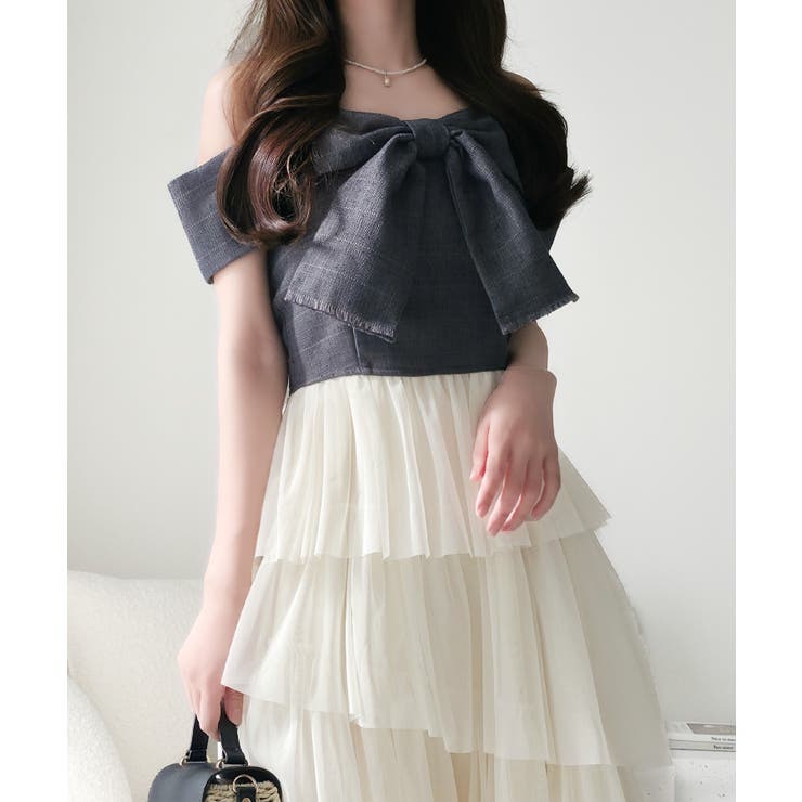 【mily bilet】一枚に大人可愛いを凝縮。リボンデザイントップス×チュール… | Classical Elf  | 詳細画像19 