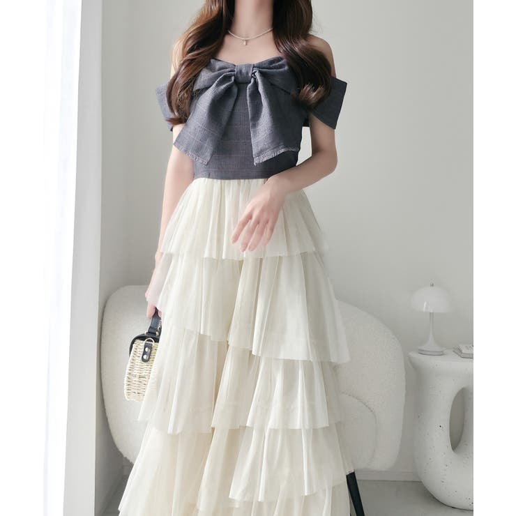 【mily bilet】一枚に大人可愛いを凝縮。リボンデザイントップス×チュール… | Classical Elf  | 詳細画像20 