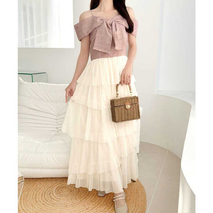 【mily bilet】一枚に大人可愛いを凝縮。リボンデザイントップス×チュール… | Classical Elf  | 詳細画像22 