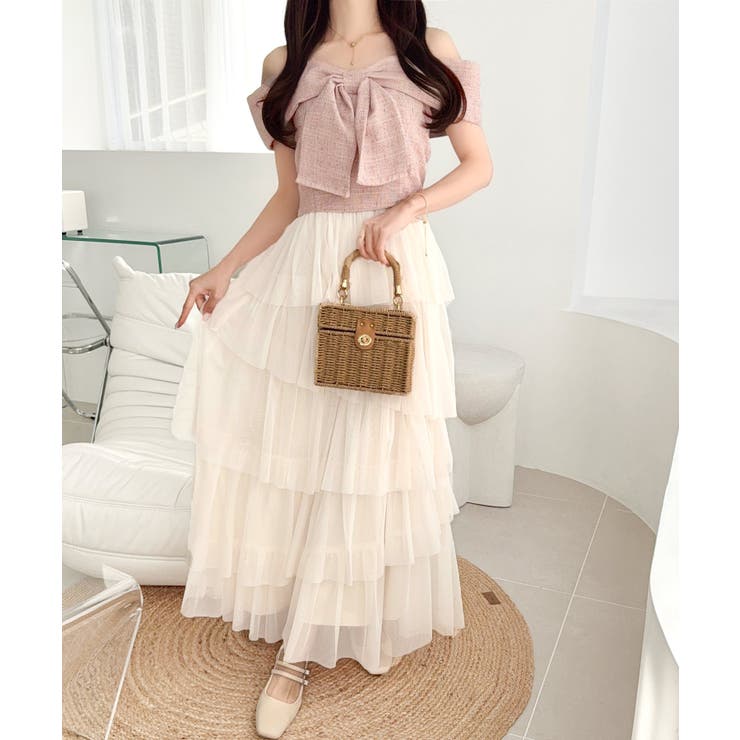 【mily bilet】一枚に大人可愛いを凝縮。リボンデザイントップス×チュール… | Classical Elf  | 詳細画像31 