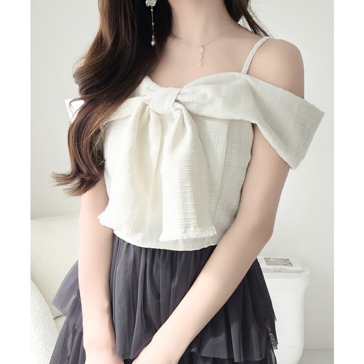 【mily bilet】一枚に大人可愛いを凝縮。リボンデザイントップス×チュール… | Classical Elf  | 詳細画像1 