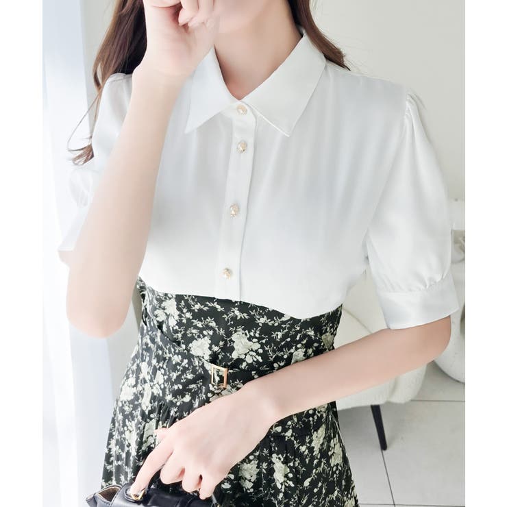 【mily bilet】“似合うね”がもらえる、愛されシルエット。無地シャツ×花… | Classical Elf  | 詳細画像13 