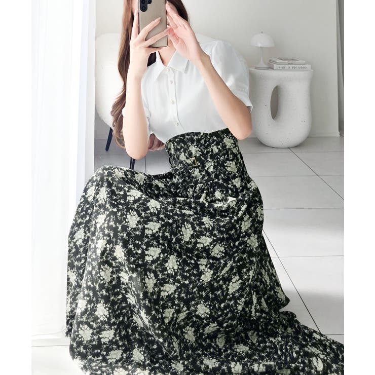 【mily bilet】“似合うね”がもらえる、愛されシルエット。無地シャツ×花… | Classical Elf  | 詳細画像14 