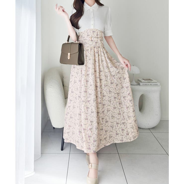 ピンク | 【mily bilet】“似合うね”がもらえる、愛されシルエット。無地シャツ×花… | Classical Elf 