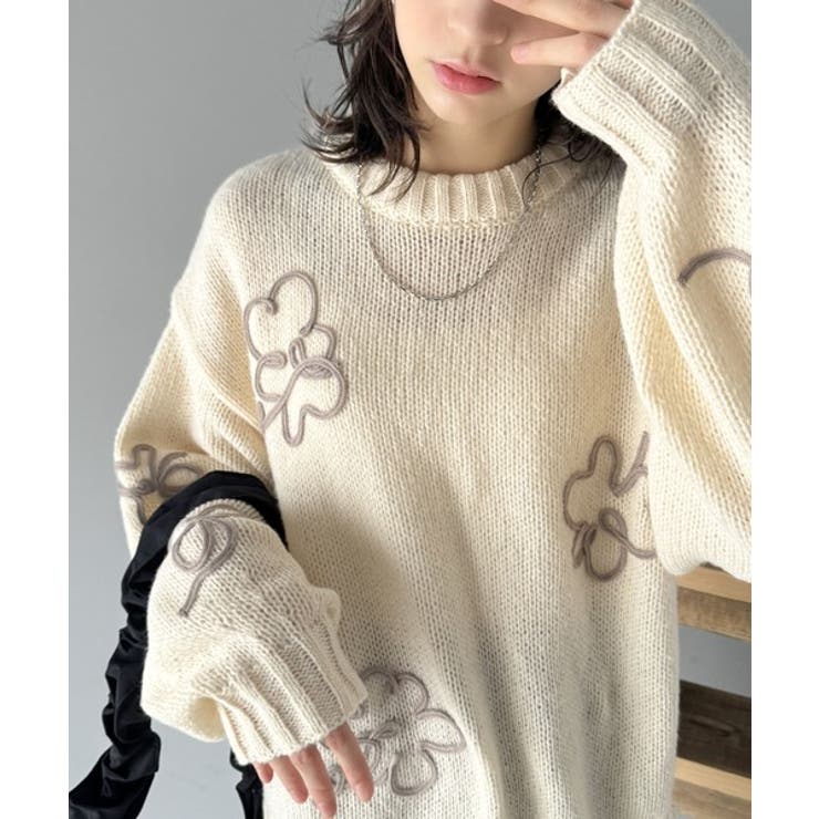 楽天市場】【mily bilet】 送料無料 トップス ニット レディース ウール ライク フラワー コード 刺繍 プルオーバー ドロップショルダー  ボリューム袖 ゆるっと オーバーサイズ 大きいサイズ 秋 冬 2024aw クラシカルエルフ mi1149064 : Classical  Elf／クラシカルエルフ