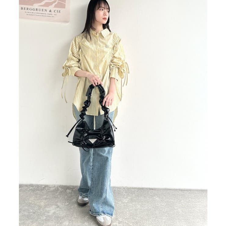 【ALDO】キレイ色☆エナメル素材 Rotorua ２Wayトップハンドル 見た目以上の収納力。クラッキングエナメル2WAYドロスト