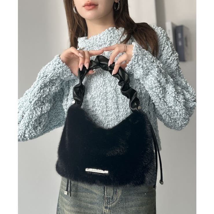 ふんわり華やぎのアイテム。ロゴプレート使いボリュームファーバッグ | Classical Elf  | 詳細画像12 